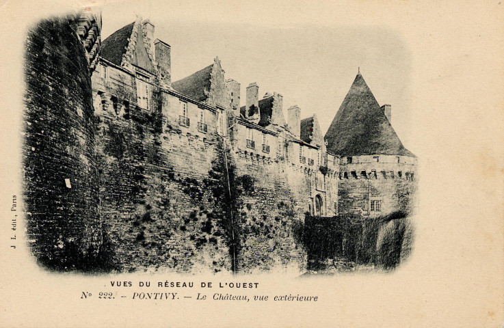 Pontivy. Le Château, vue extérieure.
ParisJ. L.[ca 1900 ]
Vues du réseau de l'Ouest ; 222