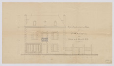 Projet de construction d'une maison pour Mr Oyaux / dessin Vernery entrepreneur.- plan papier ; 65 x 37cm.