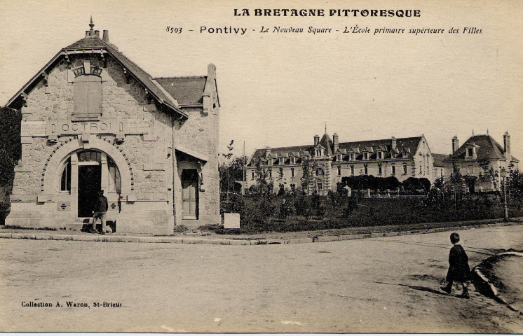 Pontivy. Le Nouveau Square. L'Ecole primaire supérieure des Filles.
Saint-BrieucWaron[ca 1915 ]
La Bretagne pittoresque ; 8593