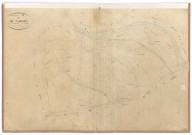 Section B dite de Talhoët 3e feuille du n°210 au n°378. - 1 plan : papier, lavis, coul., échelle 1:2000 ; 70 x 103 cm