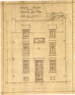 Avant projet M. Boutron : façade sur rue / 1 plan : papier, échelle 1:50e ; 28 x 34,5cm.