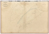 Section D dite de la Haye 3e feuille du n°242 au n°350. - 1 plan : papier, lavis, coul., échelle 1:2000 ; 70 x 103 cm