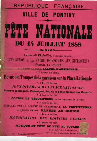Fête nationale du 14 juillet 1888