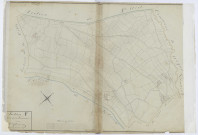Section F dite de la Houssaie, 1e subdivision depuis le n°1er jusqu'à 359 dernier. - 1 plan : papier, lavis, coul., échelle 1:2500 ; 69 x 99 cm.
