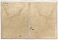 Section I dite de la ville, 2e feuille du n°569 au n°892 ; 1 plan : papier, lavis, coul., échelle 1:1000 ; 70 x 103 cm.