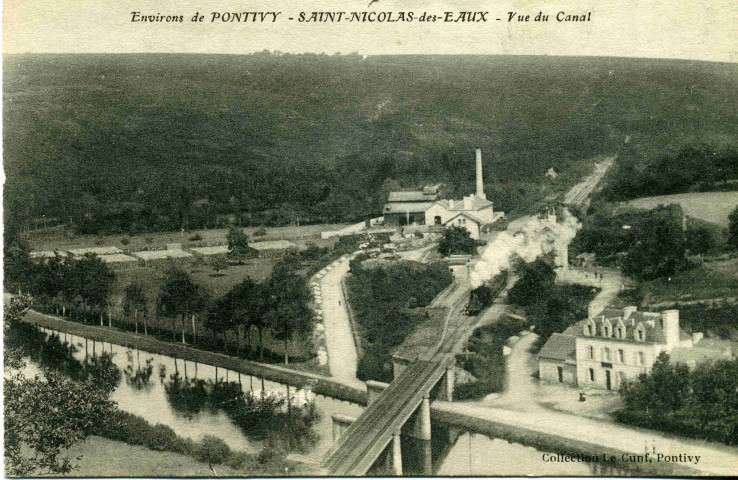 Environs de Pontivy. Saint-Nicolas-des-eaux. Vue du canal.
PontivyLe Cunff[ca 1910 ]
 