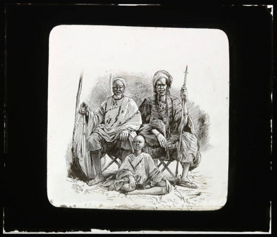 [Faits coloniaux : Titi chef de Bom(...) et Dionké de Sikovo] / [cliché de l'Illustration d'après un dessin].
[ca 1905]