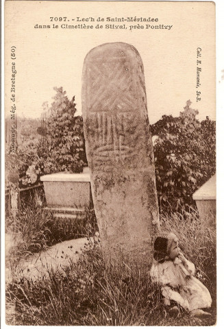 Lec'h de Saint-Mériadec dans le cimetière de stival, près Pontivy. - Saint-Brieuc : E. Hamonic, [ca 1910]. - (Monum- Még. de Bretagne ; 7097)
