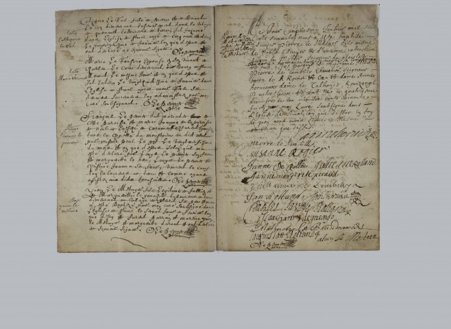 Baptêmes, mariages, sépultures, 9 janvier 1669 au 22 janvier 1692