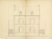 Plan de maison : élévation / 1882.- plan : toile ; 21 x 21cm.