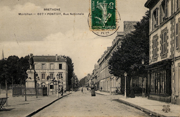 Pontivy, rue Nationale. Bretagne : Morbihan ; 607 [S.l.][s.n.][ca 1910 ]
