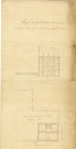 Projet de construction d'une maison à l'angle de la plaine et de la rue du tribunal : élévation et plan du terrain et du rez de chaussée / 1 plan : papier, échelle 1:200 ; 22 x 46,5cm.