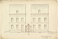 Projet Le Brigand Lassalle, autre version : élévation / Pontivy 1878.- plan : papier ; 30,5 x 21,5cm.