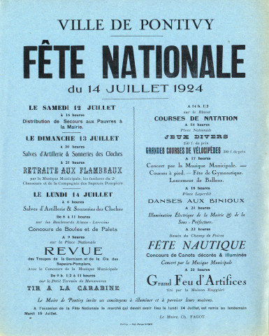 Fête nationale du 14 juillet 1924