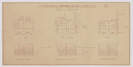 Propriété de Mr Kerhouas à Pontivy : plan des étages et planchers / Dessin Demeret et Le cadre architectes.- Pontivy 1929.- 1 plan : papier ; 59,5 x 30cm.