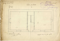 Maison Guillo : plan par terre / Pontivy 1908.- 1 plan : papier, échelle 1:50e ; 32 x 24,5cm.