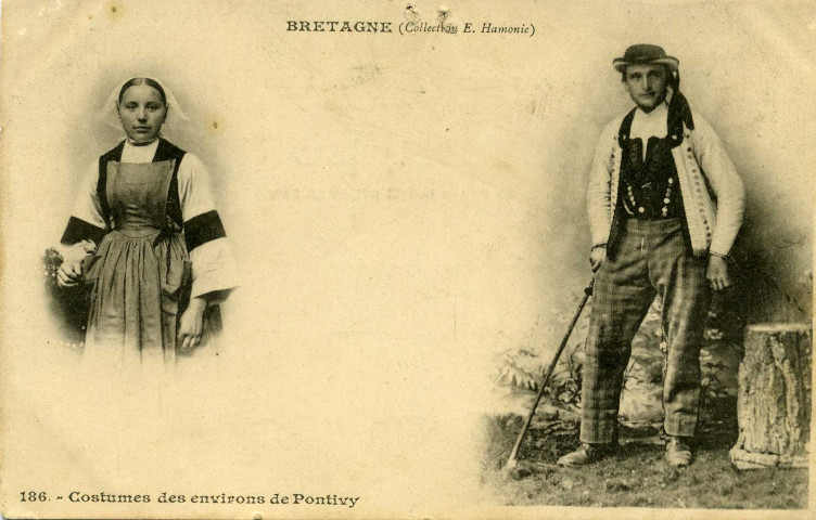 Bretagne : costumes des environs de Pontivy.
[Saint-Brieuc]Hamonic[1901]-[1910]
; 186