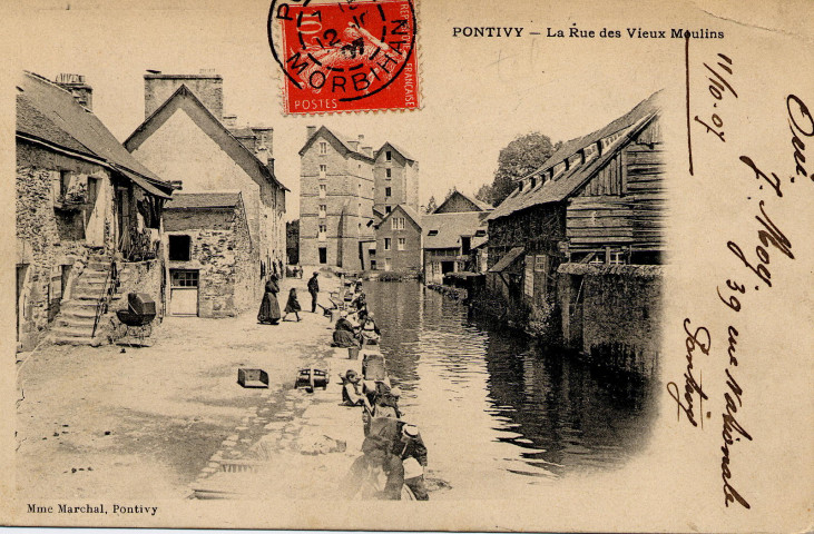 Pontivy. La Rue des Vieux Moulins.
PontivyVeuve Marchal[1907 ? ]
 