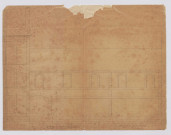 Plan immeuble cadre : élévation / Pontivy 1887.- plan calque doublé papier ; 44 x 34cm.