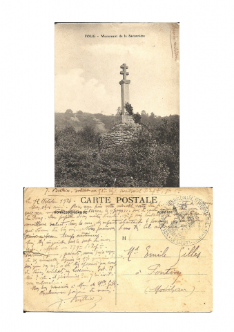 12 octobre 1914, carte postale [Foug – Monument de la savonnière]