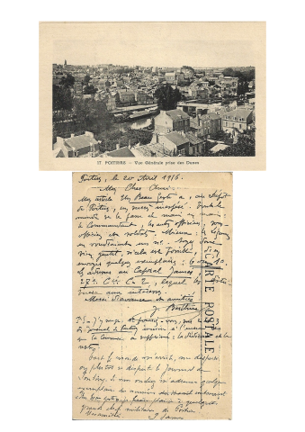 Poitiers, 20 avril 1916, carte postale [Poitiers, Vue générale prise des Dunes]