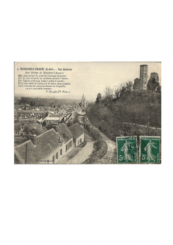 Montfort - l’Amaury, 11 juin 1912, carte postale [Montfort – l’Amaury (S.-et-O.) – Vue générale]