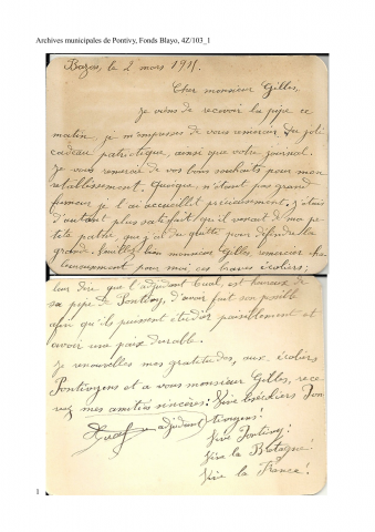 Bazas, le 2 mars 1915