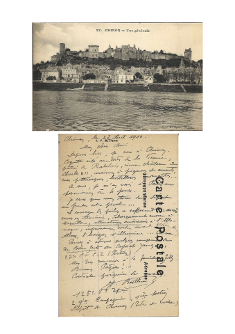 Chinon, 22 avril 1916, carte postale [Chinon, vue générale]